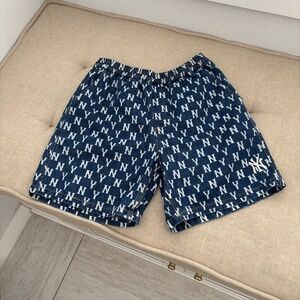 MLB Korea NY Yankees Unisex Dark Denim Pullover Shorts